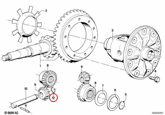 OEM -Retentionsring 33131209978 für BMW G42, G20, G28, E28, G30, G31, E24, G32, E23, G01, G45, G02. Original BMW.