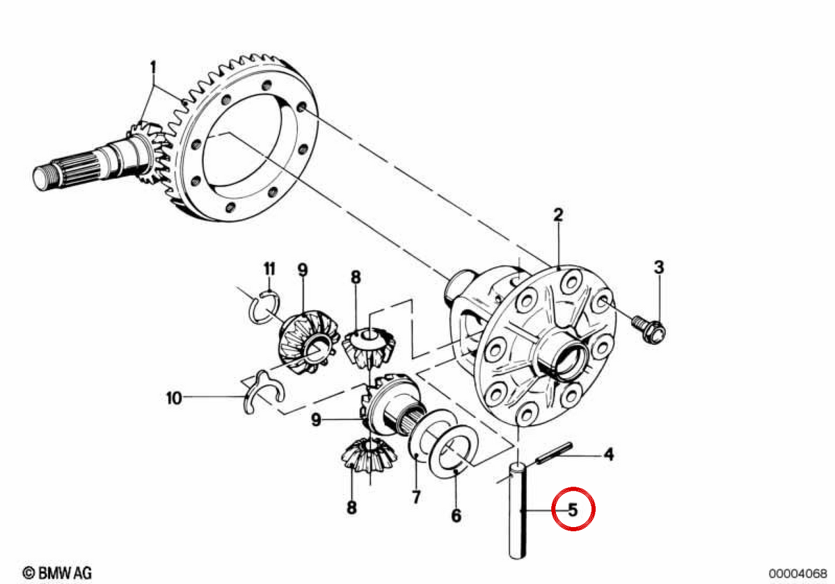 Eje de equilibrado OEM 33133704145 para BMW E21. Original BMW.