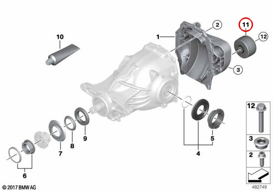 Vibration Damper OEM 33176850212 for BMW F20, F21, F22, F23, F30, F31, F34, F32, F33, F36. Original BMW.