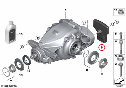 Vibration OEM Morote 33176856504 pour BMW F22, F23, F30, F31, F34, F35, F32, F33, F36. BMW d'origine.