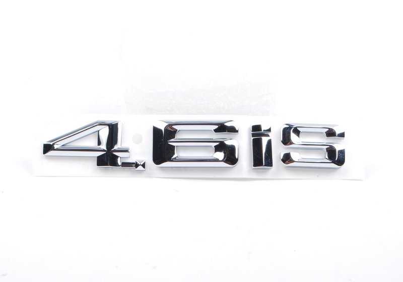 Emblema lateral izquierdo 4.6is OEM 51147056055 para BMW E53 X5. Original BMW.