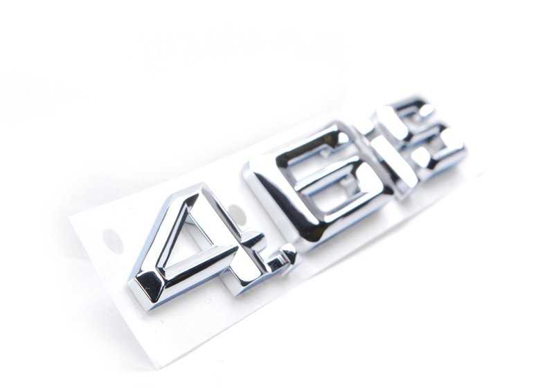 Emblema lateral izquierdo 4.6is OEM 51147056055 para BMW E53 X5. Original BMW.