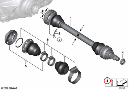 Parafuso recartilhado Aussentorx para BMW E81, E82, E87, E87N, E88, E36, E46, E90, E90N, E91, E91N, E92, E92N, E93, E93N, E39, E60, E84, E83, E83N, E85 (OEM 33217522164). BMW genuíno.