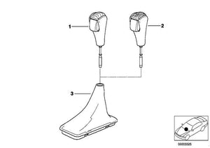Bouton de levier de sélection automatique en cuir noir pour BMW E46 E39 E38 8 E31 E53 E36. BMW d'origine.