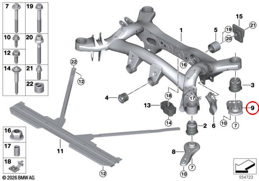Izquierdo OEM 33306893403 Braccia posteriore per BMW G42. BMW originale BMW.