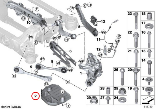 Left cover OEM 33308841049 for BMW G68. Original BMW.