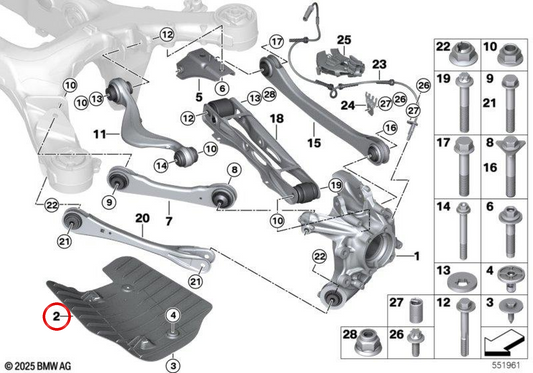 Copertura sinistra OEM 33308841051 per BMW G68. BMW originale.