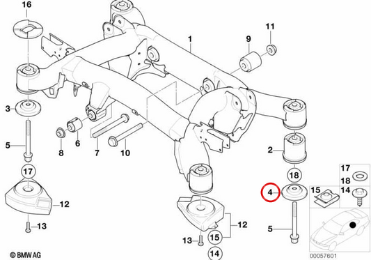 Original BMW Anschlagscheibe 33311094220 für BMW 5er E39 und Z8 E52
