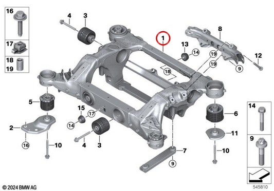 Sous-passagers arrière OEM 33318847172 pour BMW IX (I20). BMW d'origine.