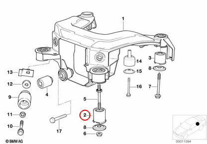 Silentblock Support OEM 33319066671 für BMW E36. Original BMW.