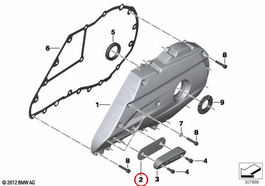 OEM Heckgelenk 33358524771 für BMW C 600 Sport Motorcycles, C 650 Sport, C 650 GT. Originaler BMW Motorrad.