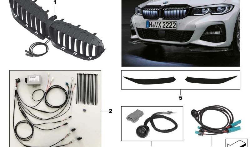 Module électronique Ionic Glow OEM 63172474991 pour BMW G20, G21, G28, G30. Pièce BMW d'origine conçue pour l'éclairage frontal avec un effet de lueur emblématique.