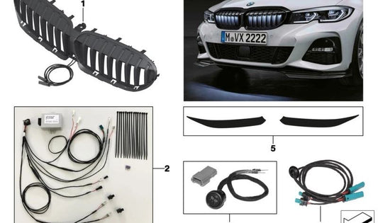 Module électronique Ionic Glow OEM 63172474991 pour BMW G20, G21, G28, G30. Pièce BMW d'origine conçue pour l'éclairage frontal avec un effet de lueur emblématique.