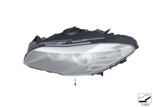 Faro delantero izquierdo OEM 63117203239 para BMW F10, F11, F18. Compatible con Serie 5. Pieza original BMW.