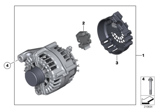 Tapa protectora OEM 12318510916 para BMW F20, F21, F22, E90N, E91N, E92N, E93N, F30, F30N, F31, F31N, F34, F32, F33, F07, F07N, F10, F11, F06, F12, F13, F01N, F02N, E84, F25, F15. Original BMW.