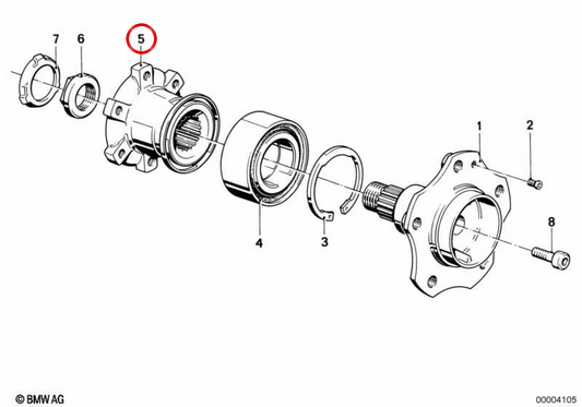 Bride de transmission avec roue impulsion 33411132119 pour BMW E28. BMW d'origine.