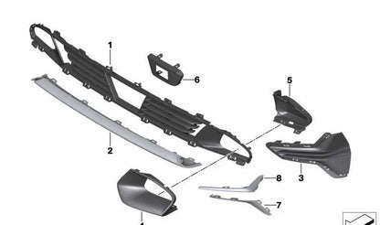 Moldura inferior esquerda para BMW G20, G21, G28 (OEM 51117471523). BMW original