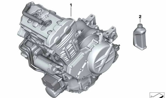 Motor negro OEM 11008540823 para BMW Motorrad F800R K73 (11/2013-09/2016). Original BMW Motorrad.