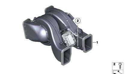 Ventilador aire acondicionado trasero OEM 64119311853 para BMW F07, F10, F11, F01, F02, F04. Compatible con variantes 520d, 528i, 530d. Original BMW.