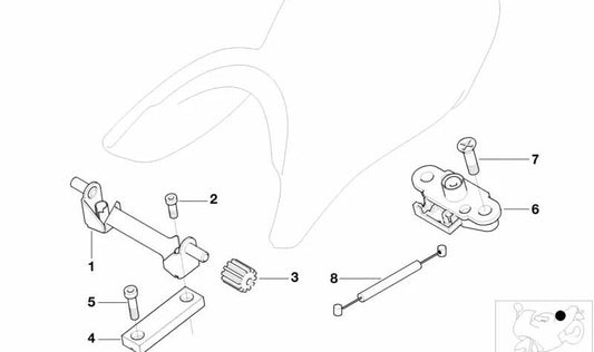 OEM Lock 52532328802 per motociclette BMW F 800 GT, F 750 GS, F 850 ​​GS, R 1200 RT ... e altro. BMW MOTORAD originale.