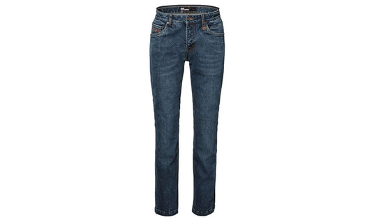 Pantalón vaquero de moto mujer Jeans Moabit OEM 76148523040 para BMW Motorrad {R18, R nineT, F900R, F850GS, S1000R, R1250R, R1250GS, G310R, G310GS, C400X, C400GT, CE 04}. Con protecciones. Original BMW Motorrad.