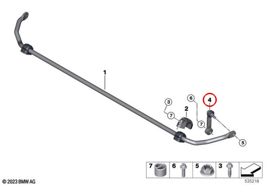 OEM 33506891252 Suspension arrière Connexion pour BMW F70, U06, U11, U12, U10, U25. BMW d'origine.