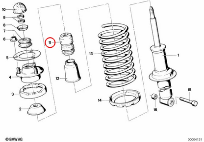 OEM Shock Shock Amorber 3352111761 per BMW E12, E28, E24. BMW originale.
