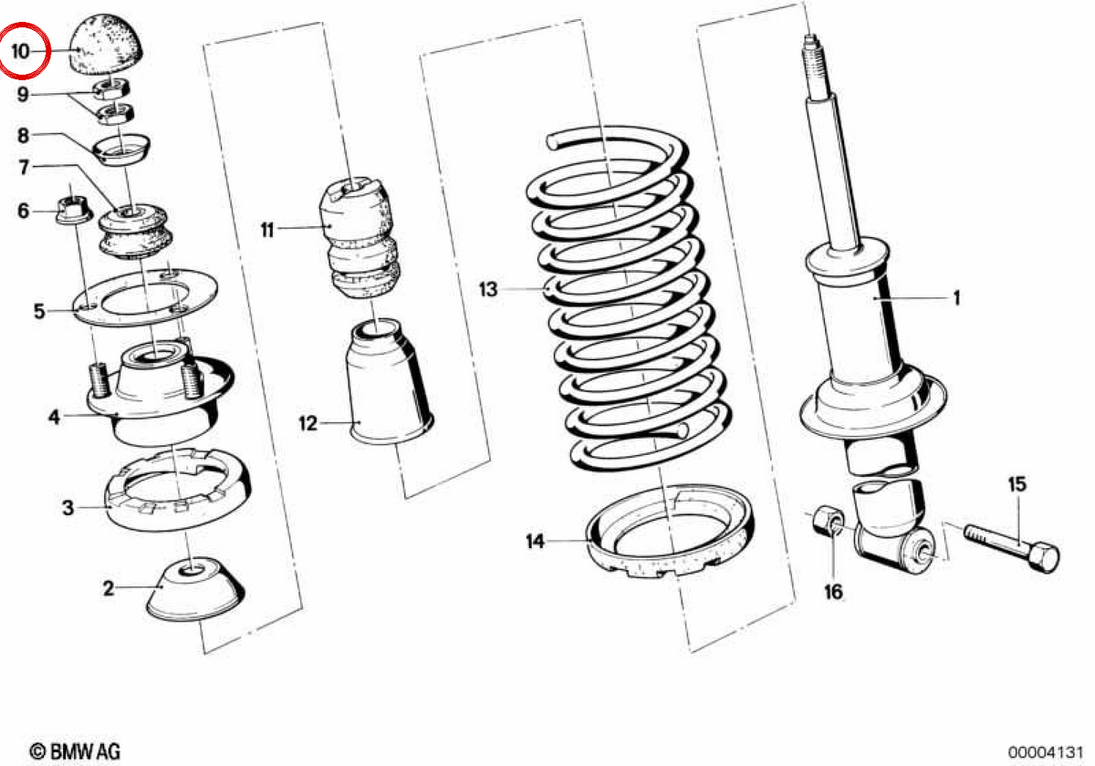 Tappo di protezione OEM 33521119067 per BMW E21, E30, E36, E28, E24, E23, X3 E83, Z1, Z3, Z8... e altro ancora. BMW originale.