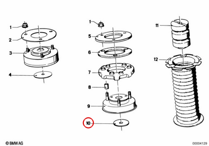 OEM 33521136063 Supporto a molla posteriore per BMW E12, E34, E24, E23, E32. BMW originale.