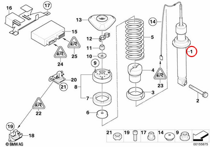 OEM Heck -Stoßdämpfer 3352283993 für BMW E63, E64. Original BMW.