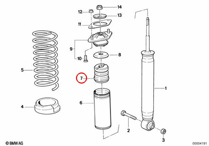 OEM 3353226186 SCOMPERE POSTERIORE A BMW E31, E32. BMW originale.