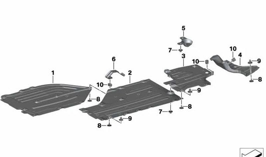 Cubierta inferior derecha del depósito OEM 51757441894 para BMW Z4 G29 {sDrive20i, Z4 M40i, M40i} compatible con modelos HF01, HF02, HF11, HF12, HF21, HF22, HF51, HF52, HF61, HF62. Original BMW.