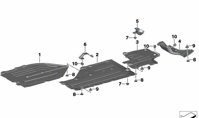 Cubierta inferior trasera derecha OEM 51757441892 para BMW Z4 G29. Pieza original BMW.