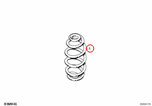 OEM 33539061450 Spring posteriore per sospensione per BMW E30. BMW originale.