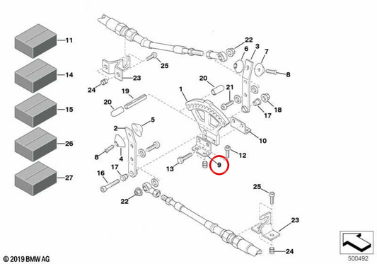 Suporte de braço de suspensão traseira OEM 33552223207 para BMW E36. BMW genuíno.