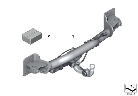 Installation kit Electrical components OEM 71602354787 for BMW F10, F11 (models with folding electric towing). Original BMW.