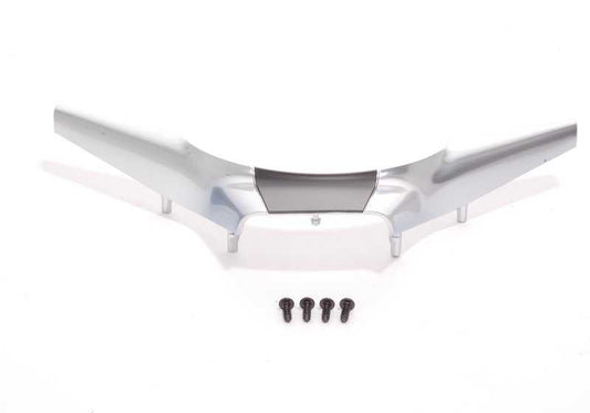Embelezas centrais do volante com parafusos OEM 32346775300 para BMW E60, E61 (520d, 520i) Todos os modelos compatíveis. Acabamento cromado perlatado. BMW original.