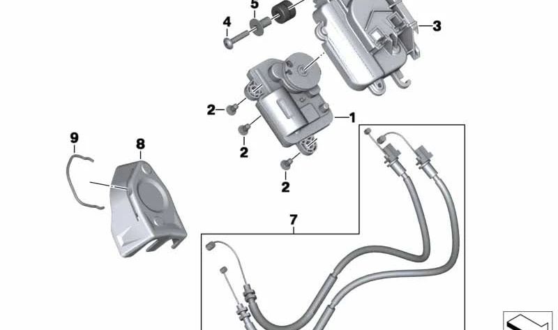 Juego cable Bowden válvula de escape OEM 18518557776 para BMW S 1000 RR (K46). Original BMW Motorrad.