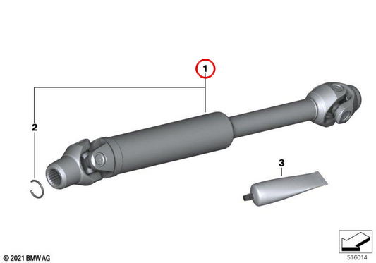 Árbol de transmisión OEM 33715A9D7F6 para motos BMW R1200GS, R1250GS, R1200RT, R1250RT y más. Original BMW Motorrad.