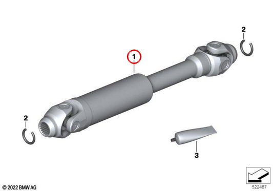 Albero cardanico OEM 33731598825 per moto BMW R 1200 GS, R 1200 RT, R 1200 R, R 1200 ST, R 1200 S... e altro ancora. BMW Motorrad originale.