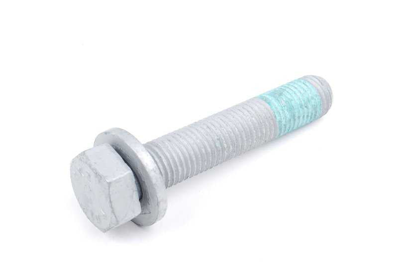 Tornillo hexagonal con arandela M12x1,5x63 OEM 33503446548 para BMW X3 E83, E83N. Pieza original BMW para el montaje del amortiguador trasero.