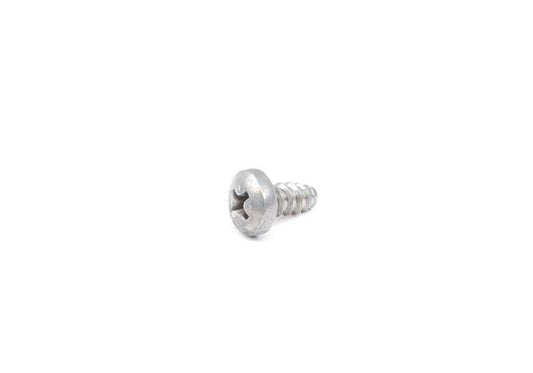 Sheet metal screw for BMW E81, E82, E87, E88, E21, E30, E90, E91, E92, E93, E12, E28, E34, E24, E64, E23, E65, E66, E84, E83, E70, E71, E89, F54, F55, F56, F57, F60, R55, R56, R57, R58, R59, R60 (OEM 07119901200). Genuine BMW