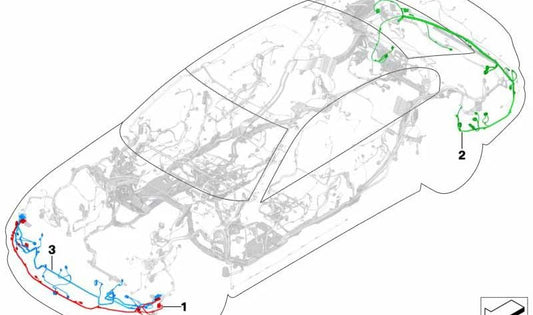 Câblage pour pare-chocs avant 61126842176 pour BMW G32 (série 6 Gran Turismo). BMW d'origine