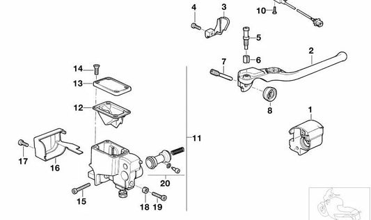 Interruptor de luz de freno delantero OEM 61311459870 para BMW Motorrad K 100 RS, K 1100 LT, K 1100 RS, R 1100 GS, R 1100 R, R 1100 RS, R 1100 RT, R 850 GS y R 850 R. Original BMW Motorrad.