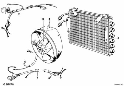 Fan para BMW E21, E12, E24 (OEM 17401361556). BMW original.