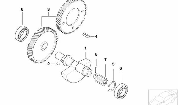Arandela distanciadora OEM 11277700124 para motos BMW G 650 X, G 650 GS, G 650 GS Sertão. Original BMW Motorrad.