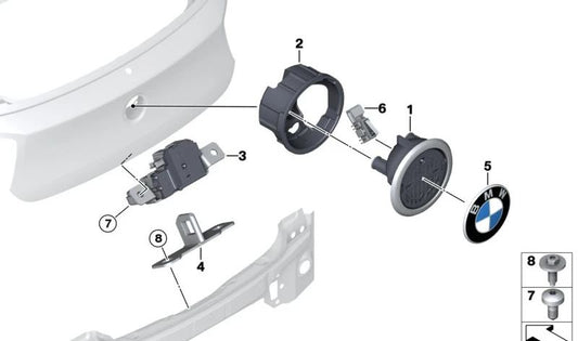 Anneau de sujet pour la série BMW 1 F20, F21, X2 U10, X4 F98, G02 (OEM 51247270728). BMW d'origine