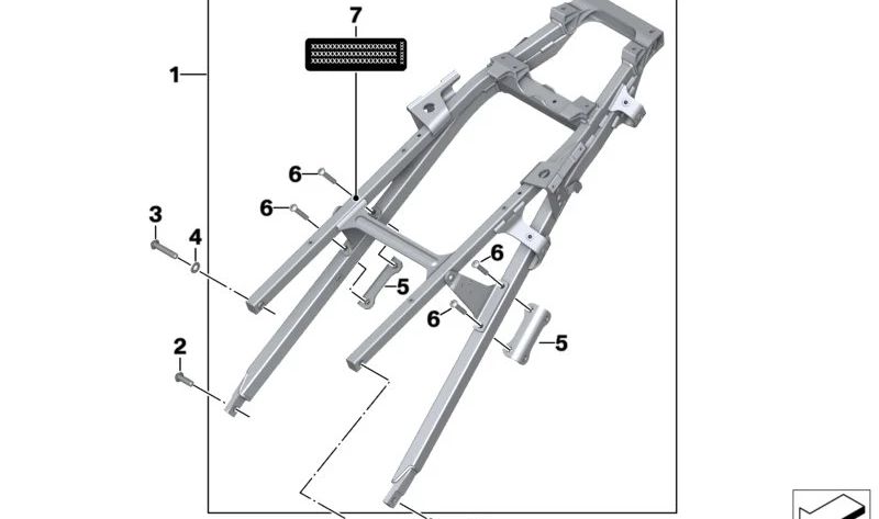 Pieza angular OEM 46517726557 para motos BMW K1600 GT, K1600 GTL, K1600 GTL Exclusive. Original BMW Motorrad.