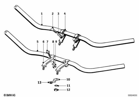 OEM -Lenkerklemmeunterstützung 32710020817 für BMW R50, R60, R75, R80, R90, R100. Original BMW.