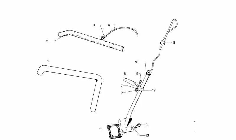 Manguera de ventilación del motor OEM 11151259450 para BMW (Modelos compatibles: E30, E34, E36, E46, E28, E21, Z3). Original BMW.